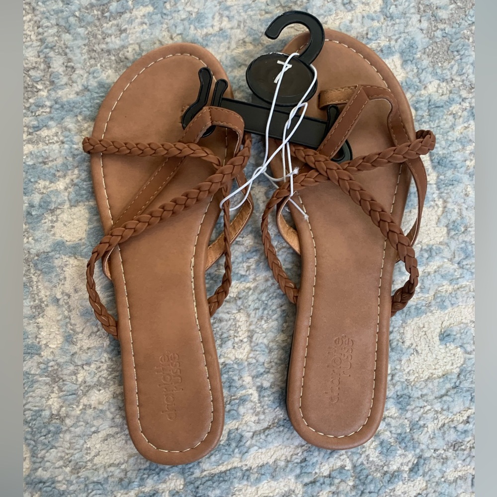 Charlotte Russe Sandals (Tan) Size 7